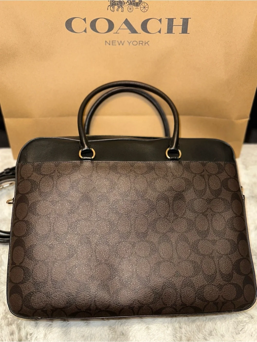 COACH Brown Signature with Removable Strap